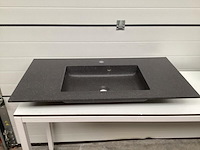 Wastafel met mengkraan en afvoer, hansgrohe, zwart - afbeelding 1 van  8
