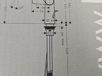 Wastafel met mengkraan en afvoer, hansgrohe, zwart - afbeelding 3 van  8