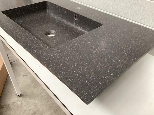 Wastafel met mengkraan en afvoer, hansgrohe, zwart - afbeelding 6 van  8