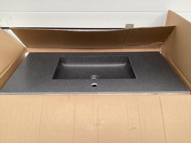 Wastafel met mengkraan en afvoer, hansgrohe, zwart - afbeelding 7 van  8