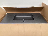 Wastafel met mengkraan en afvoer, hansgrohe, zwart - afbeelding 7 van  8