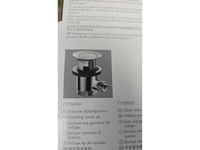Wastafel met mengkraan en afvoer, hansgrohe, zwart - afbeelding 8 van  8