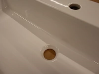 Wastafel met zijplateau, wit - afbeelding 3 van  5