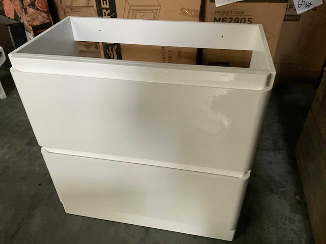 Wastafel onderkast - hoogglans wit - 45x80x80 cm - afbeelding 5 van  5