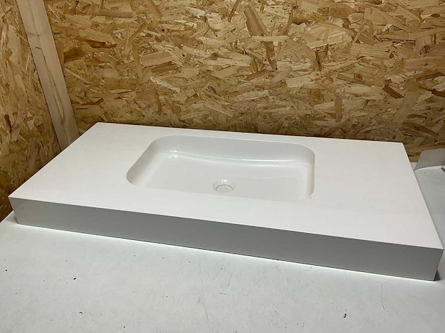 Wastafel polystone 100x45x9cm - afbeelding 2 van  4