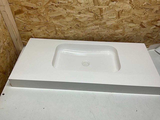 Wastafel polystone 100x45x9cm - afbeelding 3 van  4