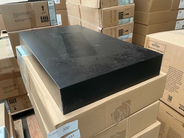 Wastafel schap zwart 80cm (2x) - afbeelding 1 van  4