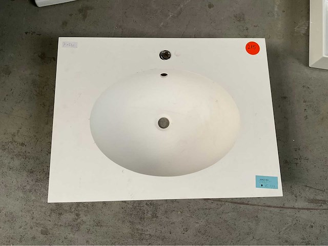 Wastafel solid surface 71x53cm - afbeelding 2 van  3