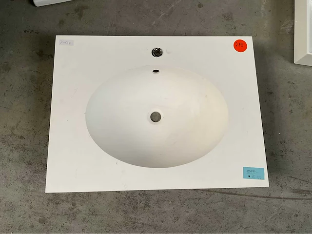 Wastafel solid surface 71x53cm - afbeelding 3 van  3