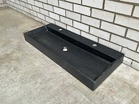 Wastafel zwart 100 x 40 cm - afbeelding 1 van  4