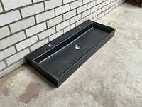 Wastafel zwart 100 x 40 cm - afbeelding 3 van  4