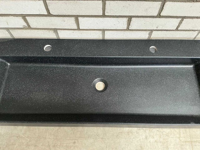 Wastafel zwart 100 x 40 cm - afbeelding 4 van  5