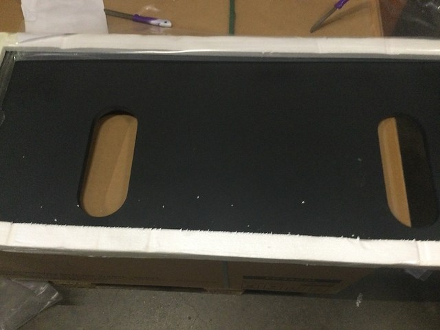 Wastafelblad, 121x47 cm, zwart - afbeelding 2 van  3