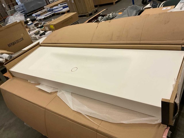 Wastafelblad solid surface 174x51 cm - afbeelding 2 van  4