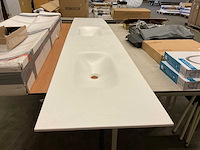 Wastafelblad solid surface 270x50 cm - afbeelding 2 van  4