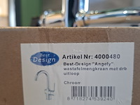 Wastafelkraan best design, angely, chroom - afbeelding 4 van  4