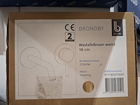 Wastafelkraan brondby, inbouw, messing geborsteld - afbeelding 4 van  4