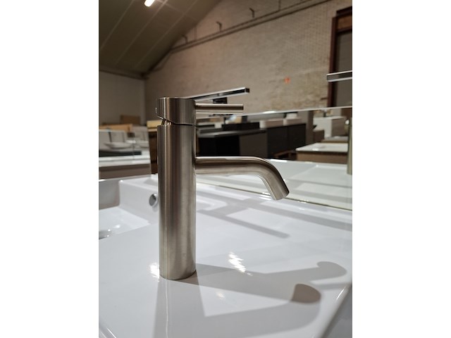 Wastafelkraan brondby xl, nik, brushed nickel - afbeelding 1 van  5