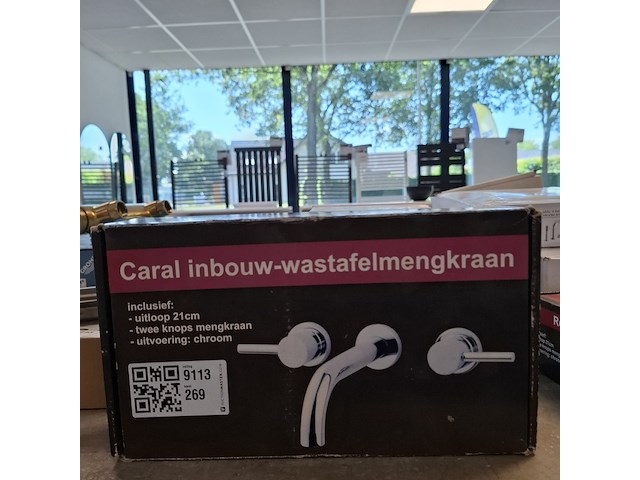 Wastafelkraan, caral, inbouw, chroom - afbeelding 2 van  3
