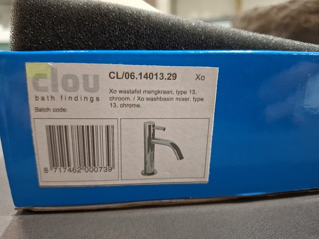 Wastafelkraan clou xo, chroom - afbeelding 4 van  4