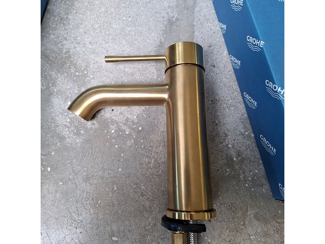 Wastafelkraan, grohe, essence new, goud geborsteld - afbeelding 1 van  5