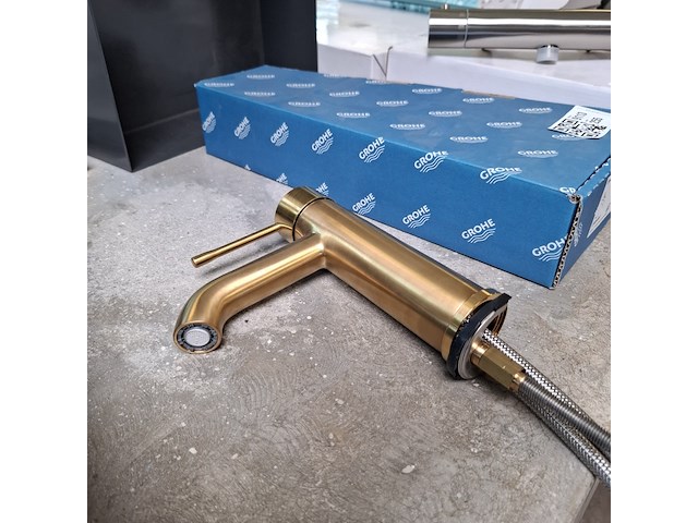 Wastafelkraan, grohe, essence new, goud geborsteld - afbeelding 3 van  5