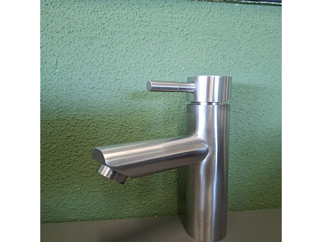 Wastafelkraan high end, rvs geborsteld - afbeelding 4 van  5