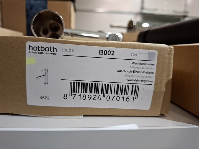 Wastafelkraan hotbath, dude, chroom - afbeelding 4 van  4