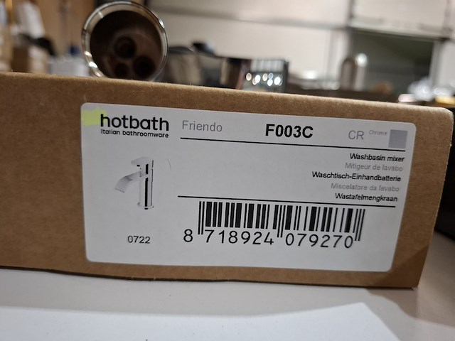 Wastafelkraan hotbath, friendo, chroom - afbeelding 5 van  5