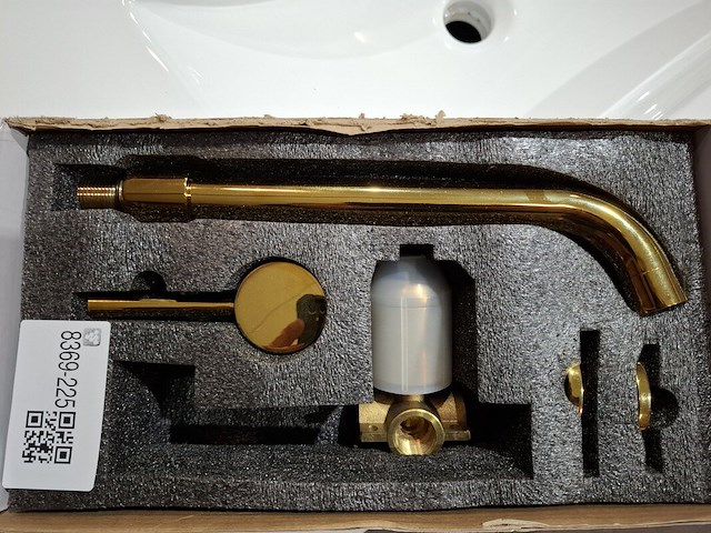 Wastafelkraan inbouw, glans goud - afbeelding 1 van  3