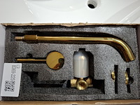 Wastafelkraan inbouw, glans goud - afbeelding 1 van  3