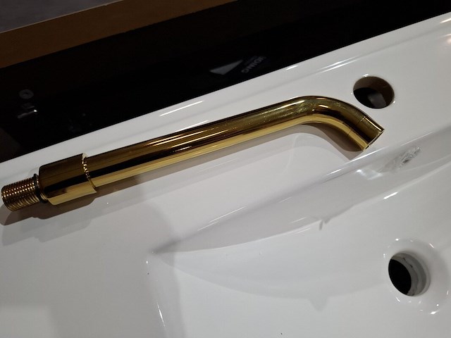 Wastafelkraan inbouw, glans goud - afbeelding 2 van  3