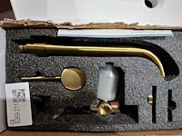 Wastafelkraan inbouw, mat goud - afbeelding 2 van  3