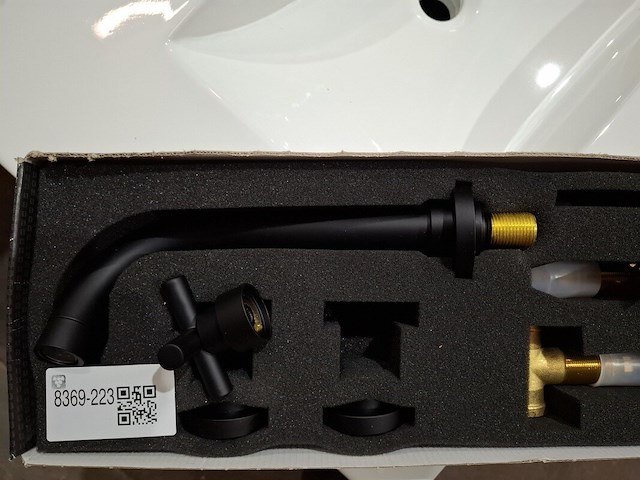 Wastafelkraan nobili, spring, mat zwart - afbeelding 2 van  4