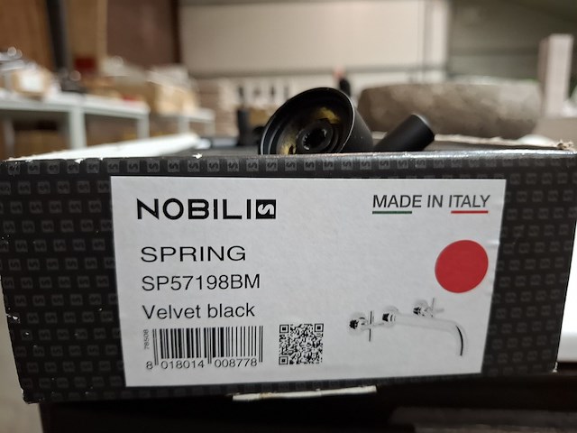 Wastafelkraan nobili, spring, mat zwart - afbeelding 4 van  4