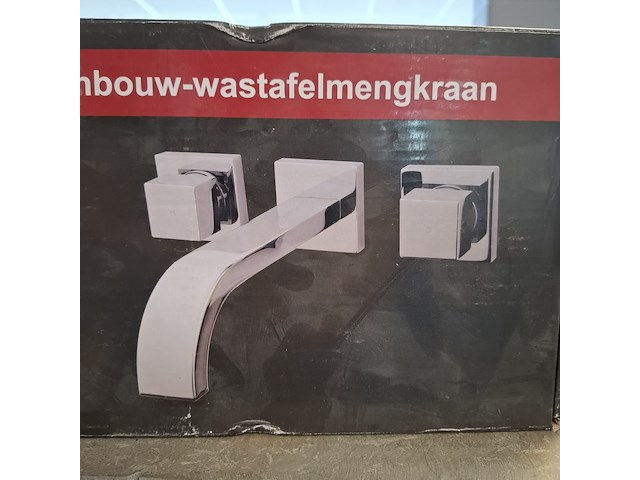 Wastafelkraan, rombo, inbouw, chroom - afbeelding 1 van  3
