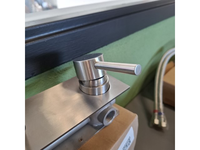 Wastafelkraan ta design, rvs geborsteld - afbeelding 4 van  5