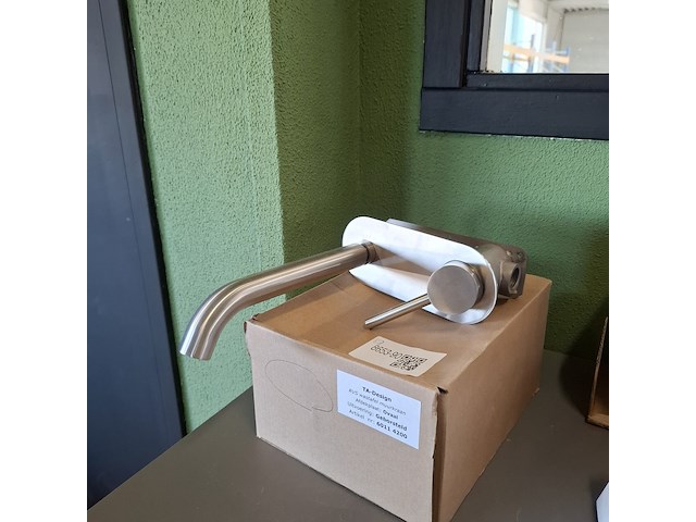 Wastafelkraan ta design, rvs geborsteld - afbeelding 1 van  7