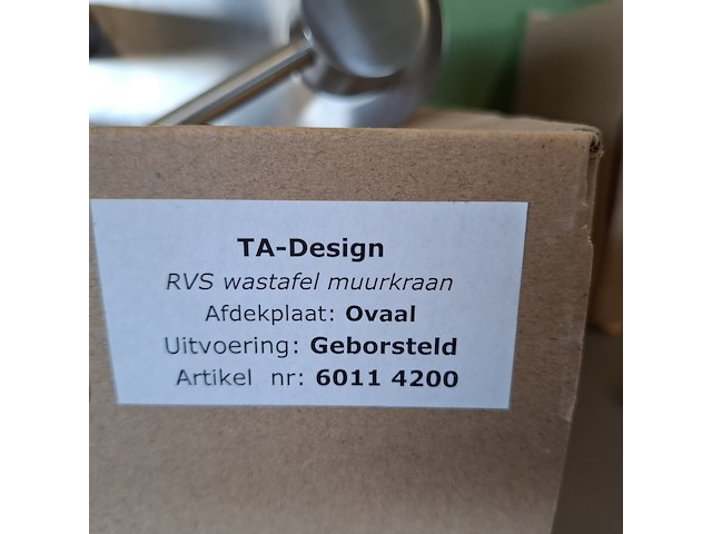 Wastafelkraan ta design, rvs geborsteld - afbeelding 7 van  7