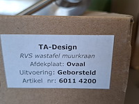Wastafelkraan ta design, rvs geborsteld - afbeelding 7 van  7