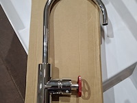 Wastafelkraan vt wonen, brandkraan, rood/chroom - afbeelding 1 van  4