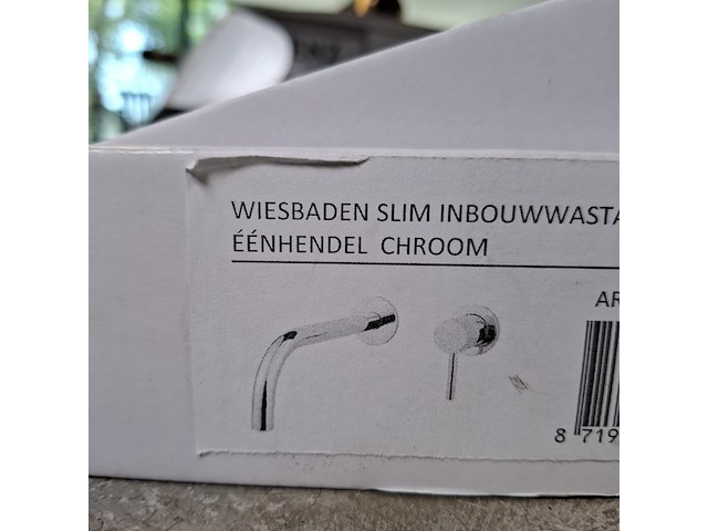 Wastafelkraan, wiesbaden, slim, chroom - afbeelding 1 van  2