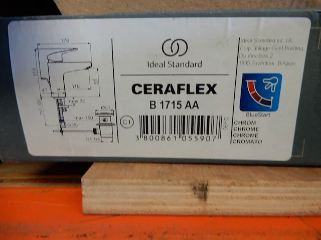 Wastafelmengkraan, ideal standard, ceraflex, chroom - afbeelding 3 van  3