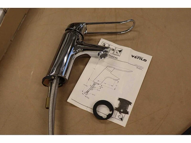 Wastafelmengkraan venlo, nimbus medical new, chroom - afbeelding 1 van  4