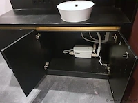 Wastafelmeubel incl. wasbak, kraan, douchepomp & wandplank - afbeelding 6 van  7