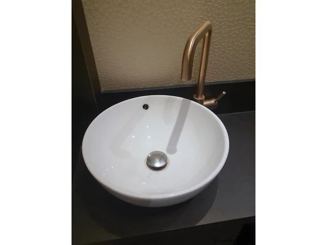 Wastafelmeubel incl. wasbak met kraan & wandplank - afbeelding 3 van  5