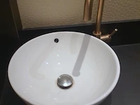 Wastafelmeubel incl. wasbak met kraan & wandplank - afbeelding 3 van  5