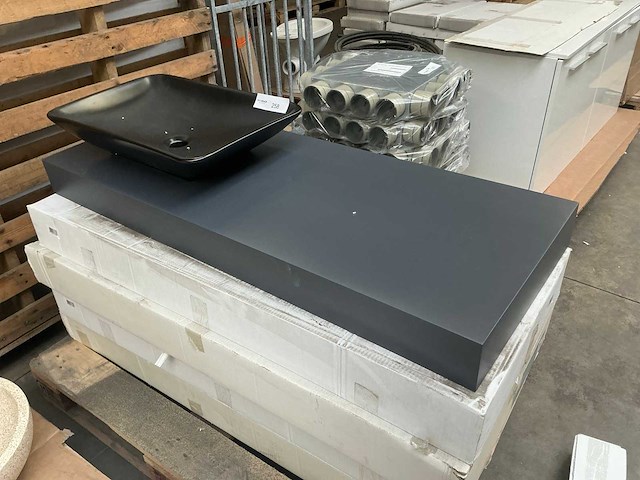 Wastafelmeubel met waskom 120cm - afbeelding 1 van  6