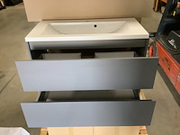 Wastafelonderbouw 90 cm + 1 wastafel, lunik 245118, grijs - afbeelding 2 van  8
