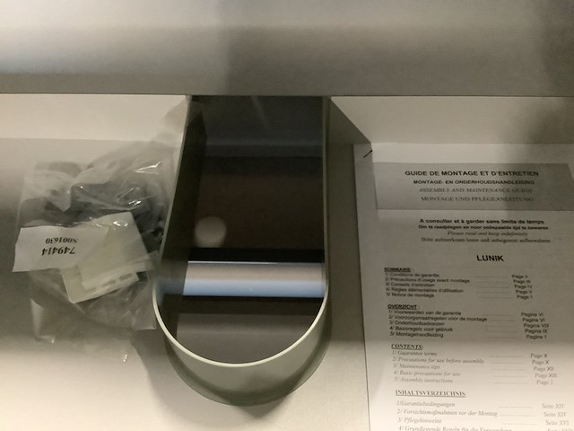 Wastafelonderbouw 90 cm + 1 wastafel, lunik 245118, grijs - afbeelding 4 van  8